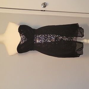 Elegant Trixxi Black Sequin Strapless Dress, Size 3